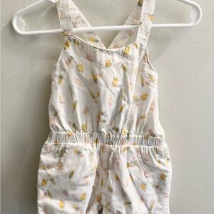 Cynthia Rowley White and Yellow Ice Cream Romper